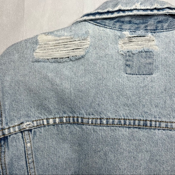 Vintage Lee Riders Denim Jacket Distressed Size Medium - Picture 6 of 15